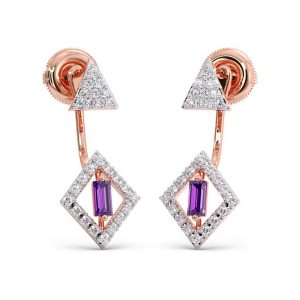 New Aathviha Gold Diamond Stud Earrings